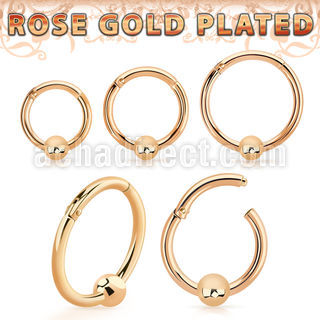 rssegh16b3 rose gold plated silver hinged segment ring 16g