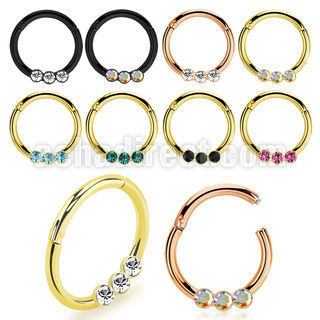 seght16e aro segmento bisagra acero quirurgico anodizado pequenos cristales