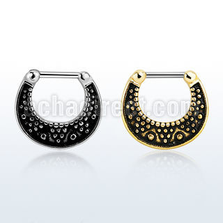 sepf16 septum clicker negro barra cierre acero 316l mayorista