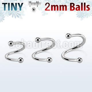speb2 espiral ceja acero quirurgico 1mm bolas 2mm venta