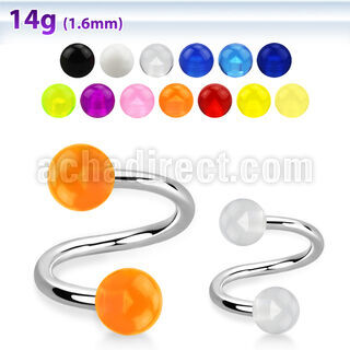 spuv espiral acero quirurgico bolas acrilicas 5mm venta