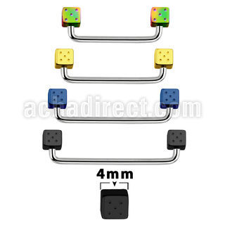 suddt4 barbell superficial industrial acero 316l brillo espejo 90 grados dados acero anodizado negro 4mm al por mayor