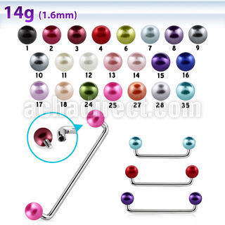 sudpr5 barbell superficial industrial acero quirurgico 90 grados bolas perla 5mm venta