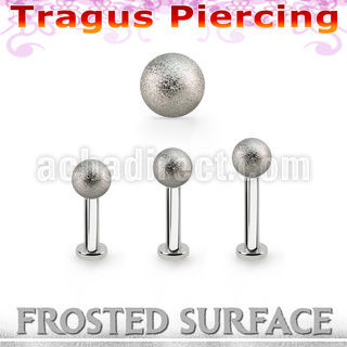 tlbfo4s labret tragus acero 316l base redonda 2 5mm tragus piercing bola 4mm acero esmerilado venta