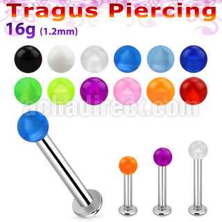 tlbvb25 labret tragus acero 316l base redonda 2 5mm tragus piercing bolas acrilicas uv 2 5mm mayorista