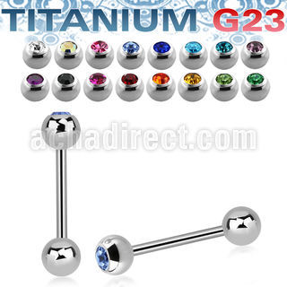 ubbc barbell lengua titanio g23 bola joya bisel 6mm bola titanio liso 6mm inferior distribuidor