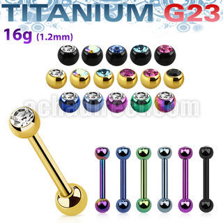 ubbert52 barbell tragus titanio g23 anodizado bola joya bisel 3mm bola lisa 3mm inferior distribuidor mayorista