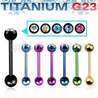 ubbtc barbell lengua titanio g23 bola joya bisel 6mm bola lisa 6mm inferior venta