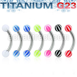 ubnebe banana ceja titanio g23 bolas acrilico uv pelota playa 3mm distribuidor