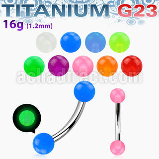 ubnegl banana ceja titanio g23 bolas acrilicas brillan oscuridad 3mm distribuidor mayorista