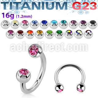 ucbe2c titanium g23 circular barbell 3mm balls