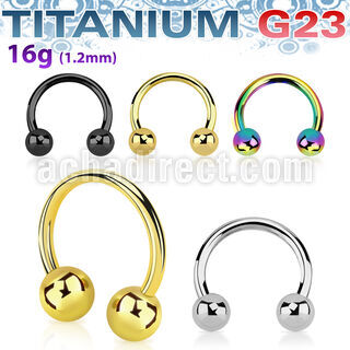 ucbeb4 titanium g23 circular barbell 16g two 4mm balls