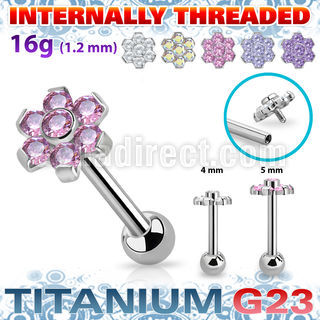 uhein10 titanium g23 internally threaded barbell 7 cz