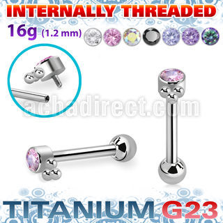 uhein24 titanium g23 barbell balls cluster cz ball internal