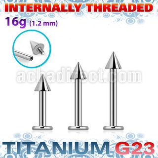 ulbcn3i titanium g23 internal labret 3mm cone