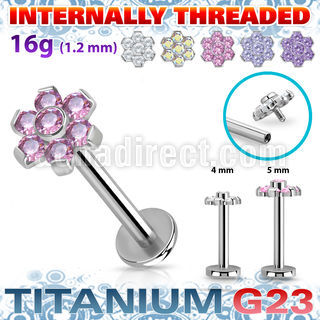 ulbin10 titanium g23 internally threaded labret 7 cz