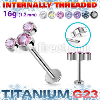 ulbin9 titanium g23 internally threaded labret 3 cz