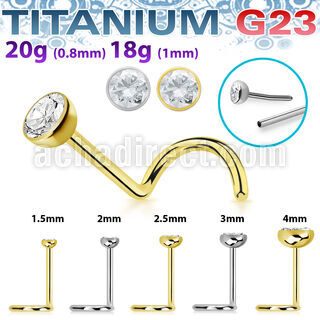 unswnoz titanium threadless push pin nose screw bezel cz