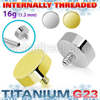 urd4in titanium g23 4mm flat round shape top for posts