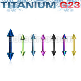 utbbecn barbell ceja titanio g23 anodizado conos 3mm mayorista