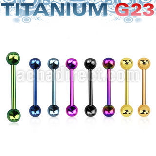 utbbs barbell lengua titanio g23 anodizado bolas 5mm distribuidor mayorista