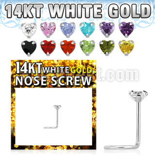 wszhc1 piercing nariz l oro blanco 14 kts 0 6mm zirconia corazon 3mm chapado rodio distribuidor mayorista