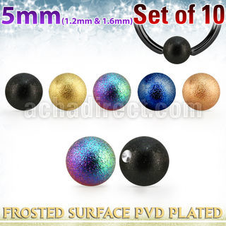 xdpfobt5 set unidades bolas acero anodizado superficie efecto esmerilado aros bola presion