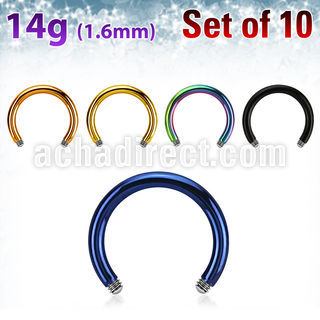 xtcb14g pack 10 barras barbell circular acero 316l anodizado rosca 1 14mm al por mayor