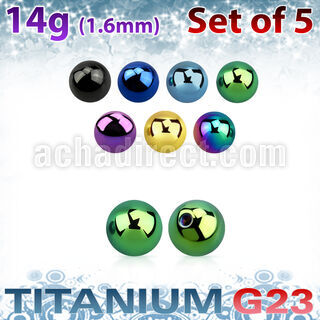 xubt8g set 5 bolas titanio g23 anodizado 8mm rosca distribuidor mayorista