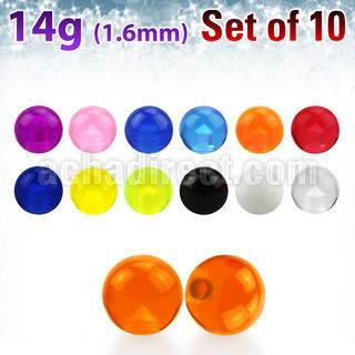 xuvb5 set 10 bolas acrilico uv 5mm rosca venta