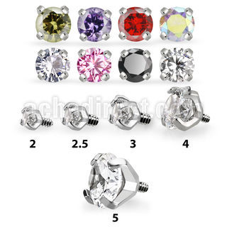 zrin parte zirconia 16g joyeria rosca interna articulos rosca interna 16g venta
