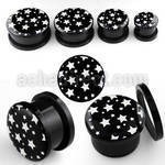 afpmm dilatacion plug tornillo acrilico negro logo estrellas blancas fondo negro mayorista