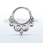 agsepv7 aro septum plata 925 1mm decorado indio 8mm distribuidor mayorista