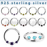 agspvz1 aro continuo plata 925 piercing septum 1mm zirconia 2mm centro entre 1 5mm 10mm mayorista