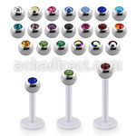 albjb3 labret bio flex bolas acero 316l brillo espejo 3mm cristal bisel venta