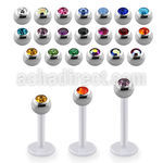 albjb4 labret bio flex bolas acero 316l brillo espejo 4mm cristal bisel al por mayor