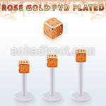 albttd4 labret bio flex dado acero 316l pvd oro rosa 4mm distribuidor mayorista