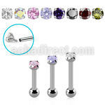 bber52cz barbell tragus acero 316l rosca interna 3mm zirconita engarzada bola 3mm distribuidor mayorista