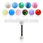 bbetop3 barbell ceja acero 316l anodizado bolas opalo redondos 3mm venta