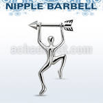 bbnpd14 barbell pezon acero quirurgico cono 5mm final flecha hombre colgando plata distribuidor mayorista