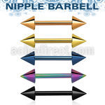 bbnptcn barbell pezon acero quirurgico anodizado conos 4mm venta
