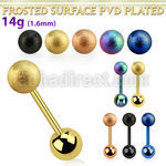 bbtfo6 barbell lengua acero quirurgico anodizado bola acero esmerilado 6mm bola acero liso 6mm inferior venta