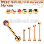 bbttjb25 banana ceja acero pvd oro rosa bolas 2 5mm joya cristal bisel venta