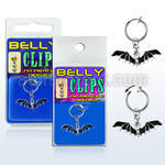 blcp569 piercing falso clip ombligo gato negro colgado 1 pieza mayorista