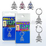 blcpsk5 piercing falso clip ombligo calavera cristal 1 pieza distribuidor mayorista