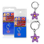blcpt113 piercing falso clip ombligo flor acrilica 1 pieza mayorista