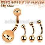 bnttg banana ombligo acero 316l pvd oro rosa bolaas 5mm 8mm distribuidor mayorista