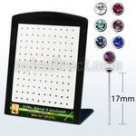 bnycb25m display 120 piercing nariz doblar tu mismo acero quirurgico redonda 2 5mm cristal bisel al por mayor