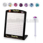 brac18 display 120 piercing nariz hueso bio flexible redonda 2mm cristal swarovski bisel distribuidor mayorista