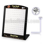 brac21 display 120 piercing nariz l bio flexible redonda 2mm cristal swarovski bisel venta